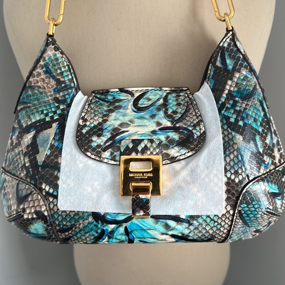 NWT Michael Kors Collection Hand Painted Python Bag - Picture 2 of 10